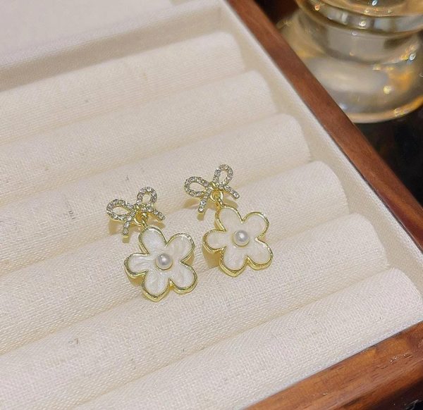 Bow & Flower Earrings