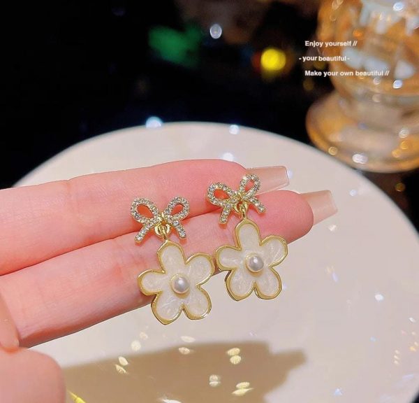 Bow & Flower Earrings