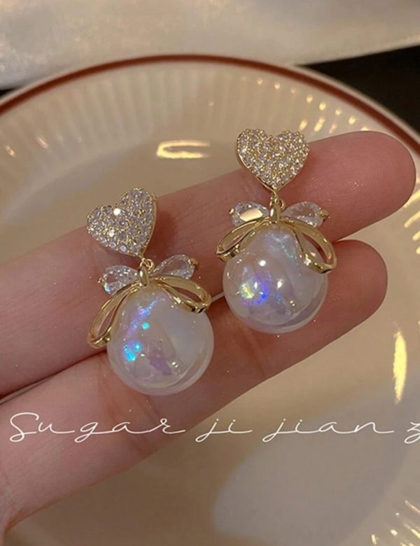 Trending Heart Bow Earrings