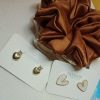 Combo of 3 set , 2 stude earrings & scrunchies