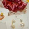 Combo of 3 set 2 earrings & scrunchies