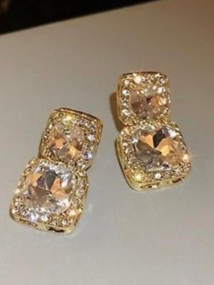 Shining Crystal Drop Earrings