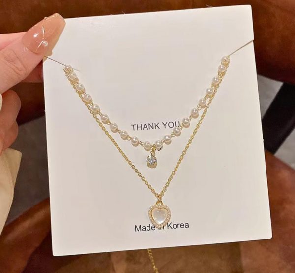 WhatsApp Image 2025-03-20 at 18.32.53 Double Layer Pearl Chain Heart Necklace
