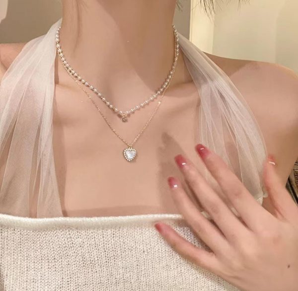 WhatsApp Image 2025-03-20 at 18.32.53(1) Double Layer Pearl Chain Heart Necklace