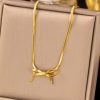 Bow Knot Snake Chain Necklace