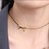 Bow Knot Snake Chain Necklace