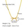 Bow Knot Snake Chain Necklace