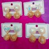 Pearls with Golden Taar Earrings with 4 Different Design
