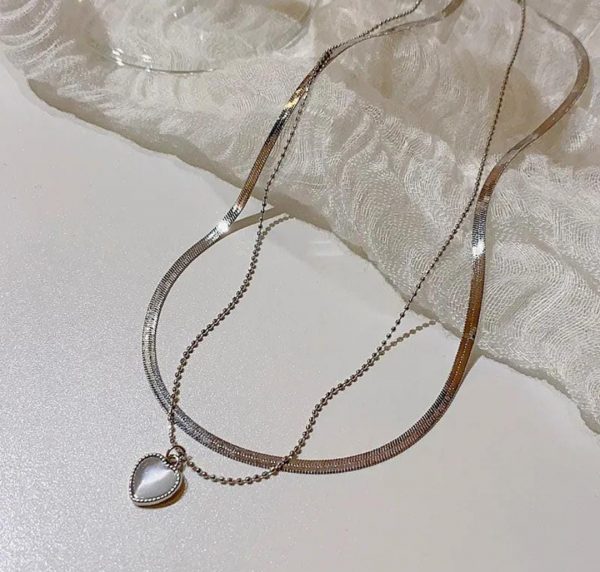 Heart Dual Chain Necklace