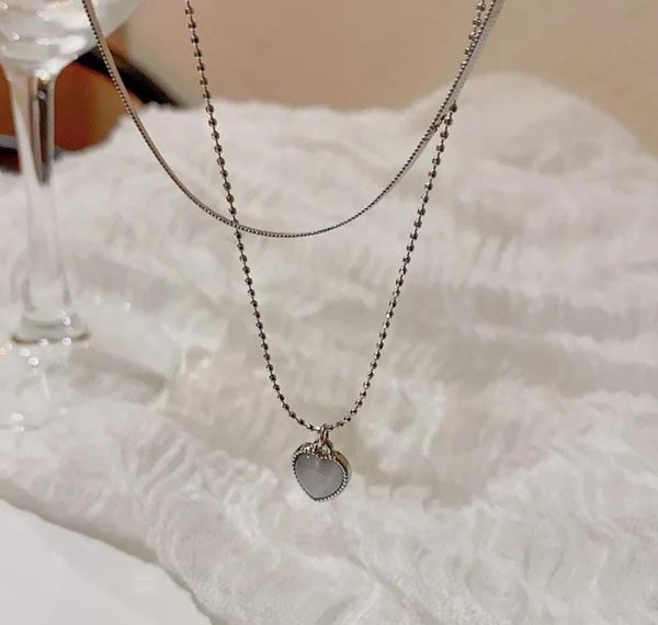 Heart Dual Chain Necklace