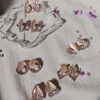 Crystal Stone Stude Earrings with 6 Different Design