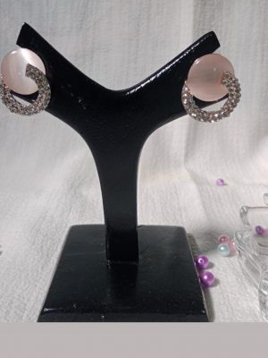 Crystal Stone Stude Earrings with 6 Different Design