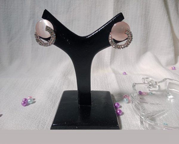 Crystal Stone Stude Earrings with 6 Different Design