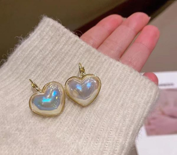 Heart Shape Pearl Earrings