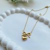 Bow And Heart Necklace